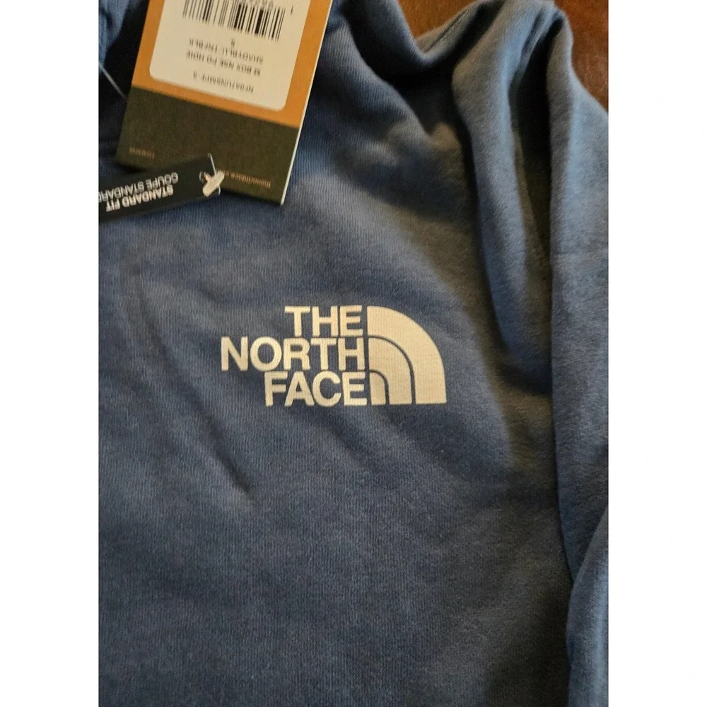 The North Face Mens Box NSE Pullover Hoodie Shady Blue NF0A7UNSMPF-S Small NWT